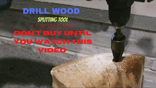 Drill wood splitter tool, is this tool worth it? Don't buy it until you see this video.