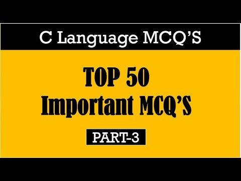 PART-3 || C MCQ's || C Language Questions and Answers || Top 50 MCQ's ...