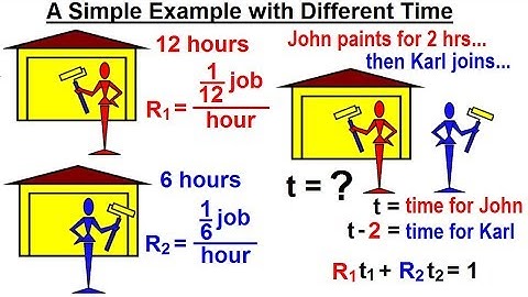 Algebra Ch. 16: Solving Rate Problems (4 of 11) A Simple Example with Different Time