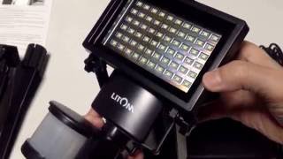 Litom 60LEDソーラーライト 人感センサーライト IP44防水