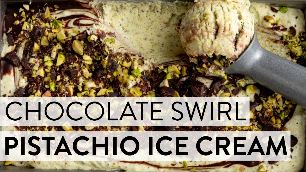 Chocolate Swirl Pistachio Ice Cream