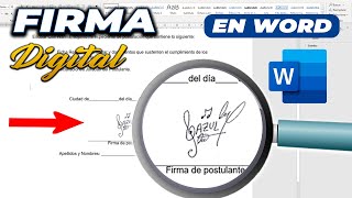 Como hacer una FIRMA DIGITAL en Word