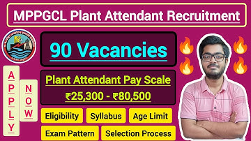 MPPGCL Plant Attendant Recruitment 2025 || 90 ITI Vacancies || Apply Online || MP Power Sector Jobs.