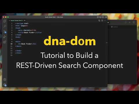 dna-dom Tutorial to Build a REST-driven Search Component
