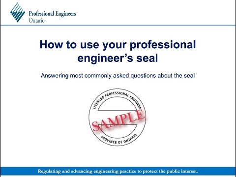 Webinar on how to use your professional engineer's seal