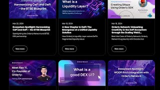 Explore latest features on Orderly Network Website
