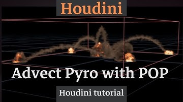 How to Advect Pyro Explosion with Particles pop solver . Hip file included