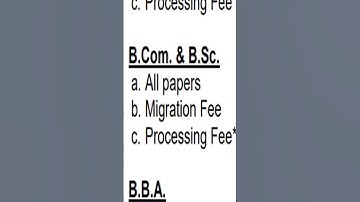palamuru University Semester-I Exam Fee