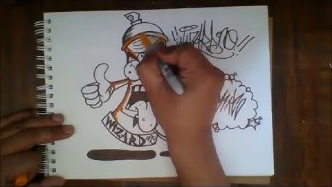 How to draw a crazy spray can character by Wizard