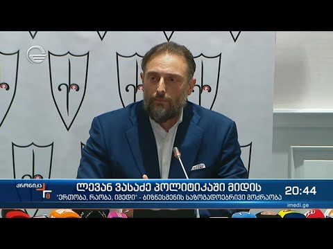 ბიზნესმენი ლევან ვასაძე პოლიტიკაში მიდის