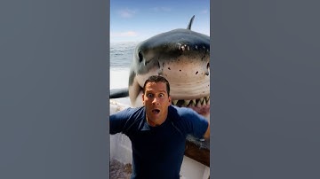 POV:Two fishermans are attacked by a shark,amazing scene#attack#deepseafishing#ocean#shark#pov#scary