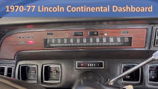 Coolest Interiors: 1970-77 Lincoln Continental Instrument Panel & The "Rolling Drum" Speedometer