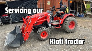 Servicing our Kioti CX2510 - Oil Change | Living Off-Grid in Maine