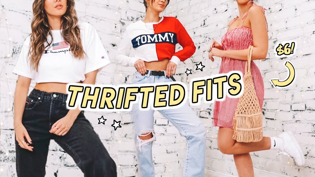 *trendy* spring THRIFT HAUL ☆ how to style THRIFTED clothes! - YouTube