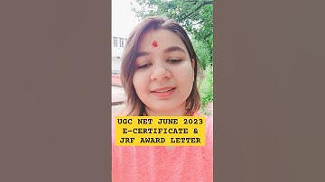🚀आ गया UGC NET 2023 NET CERTIFICATE & JRF AWARD LETTER #shorts #ytshorts  #ugcnet
