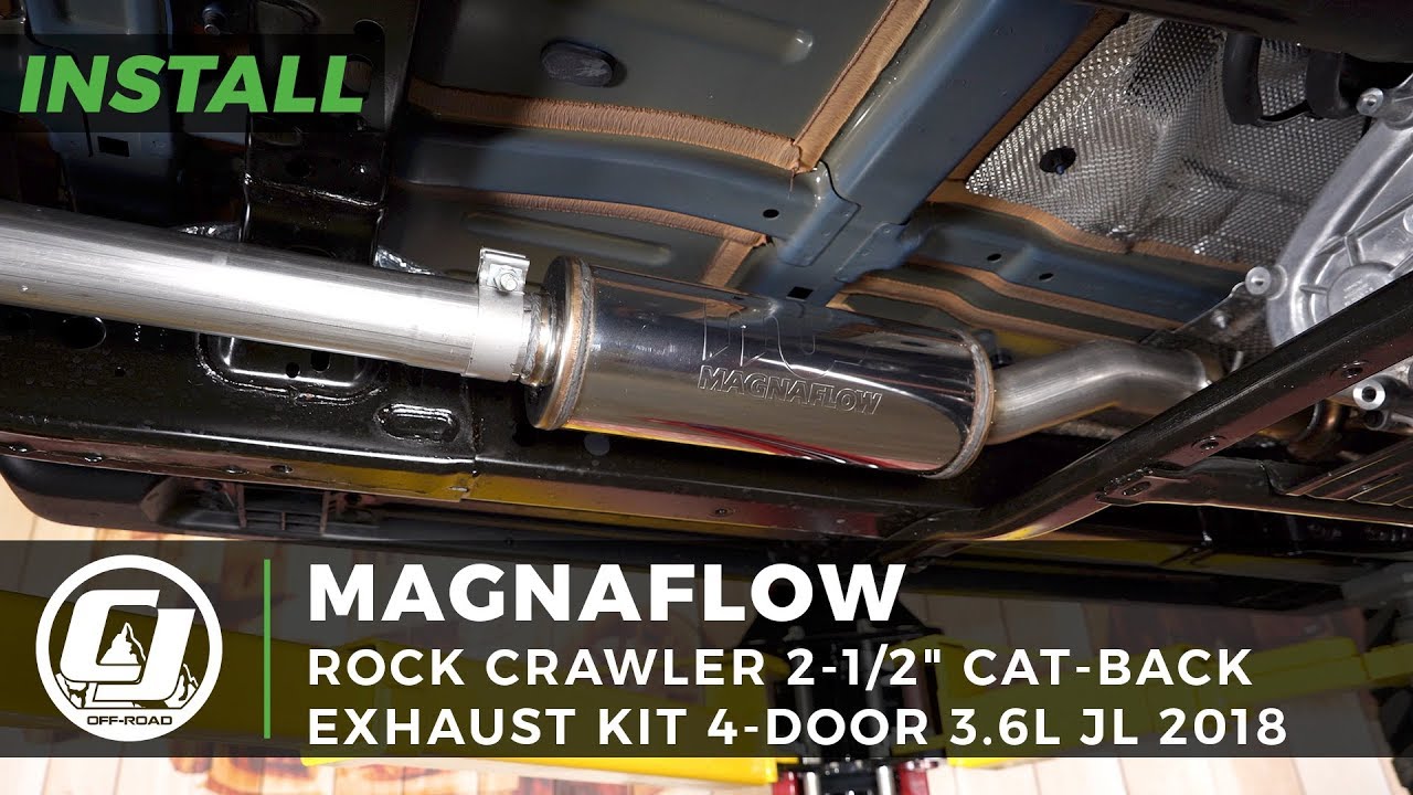 Jeep JL Wrangler Install: MagnaFlow 2-1/2" Single Exit Stainless Steel Rock Crawler Cat-Back Exhaust
