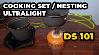 Nesting Ultralight Kecil dan Ringan Cocok Untuk 1 - 2 Orang Alat Masak Mini Cooking Set DS 101