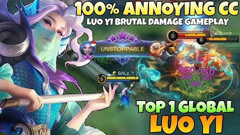 100% Annoying CC & Perfect Midlaner ! Luo Yi Best Build 2021 | Top 1 Global Luo Yi | Mobile legends