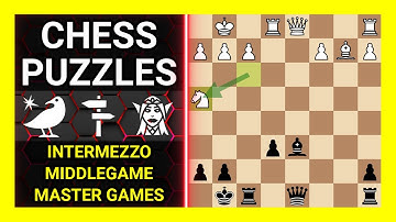 Chess Puzzles to Practice. Themes: Intermezzo, Middlegame, Master games. Learn Chess