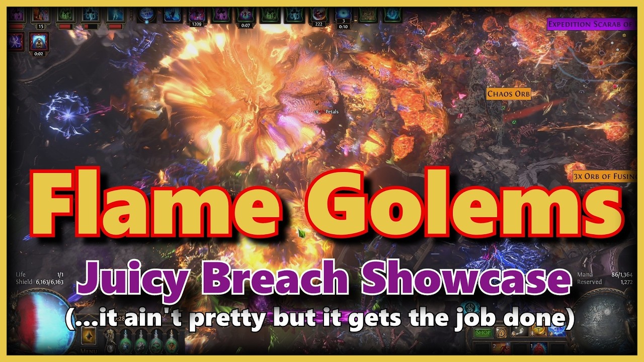 3.28 Flame Golem of Hordes - Juicy Breach Run showcase - YouTube