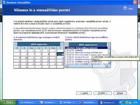 Videó: A Rendszer Visszaállítása XP-ben