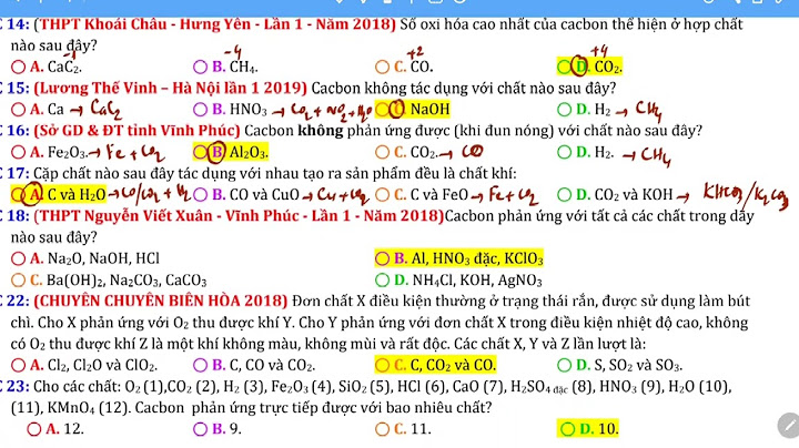 Bài tập trắc nghiệm về co và co2 violet năm 2024