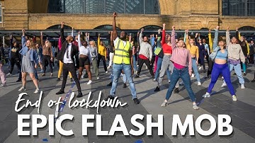 Epic Flash Mob for End of Lockdown, in London