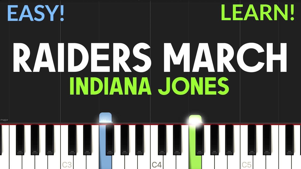 Raiders March - Indiana Jones| EASY Piano Tutorial