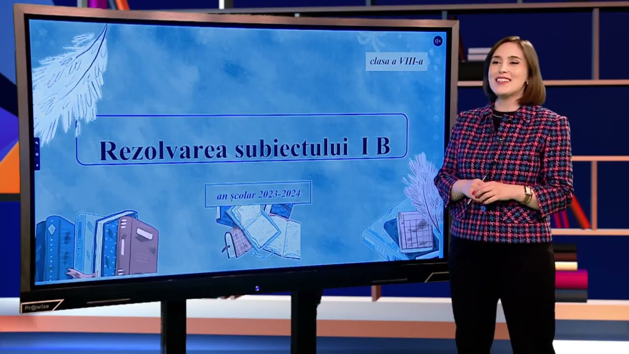 TeleŞcoala: Limba şi literatura română clasa a VIII-a – Rezolvarea Subiectului I B din 2024 (@TVR2)