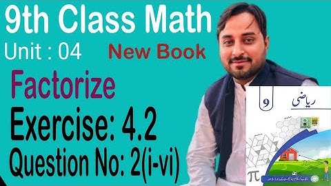 9th Class Math New Book Exercise 4.2 Question No.2(i-vi) Ex 4.2 Q No.2(i-vi) Class 9 Math new book