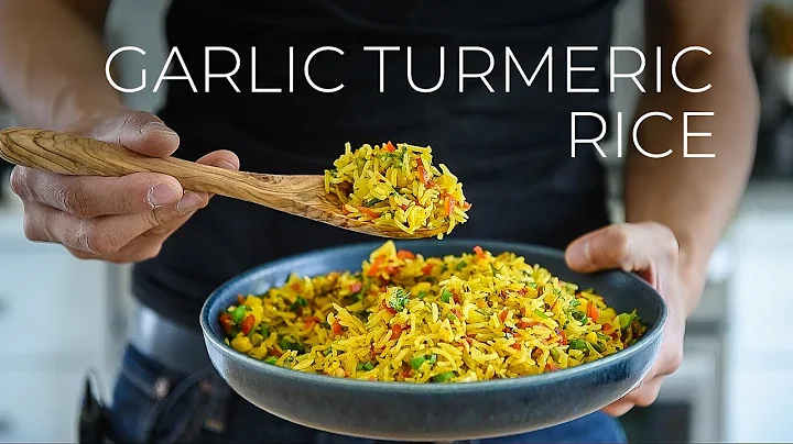 QUICK GARLIC TURMERIC RICE RECIPE FOR DINNER TONIG...
