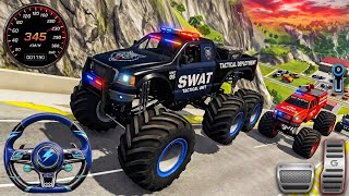 Impossible Car Mega Stunts Ramp Simulator - US Police Monster Truck Driving 3D - Android gameplay screenshot 5