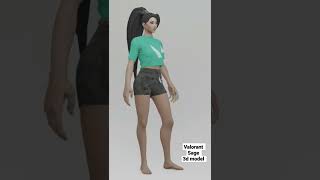 valorant sage model by stuff 3d made with blender3d and marvelous designer