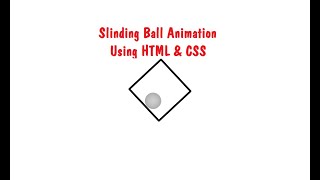 Sliding Ball Inside Box - Css Animation Tutorial