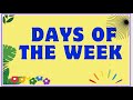7 days of the week for kids. Days of the week with spelling and sounds. #oldstylelearning
