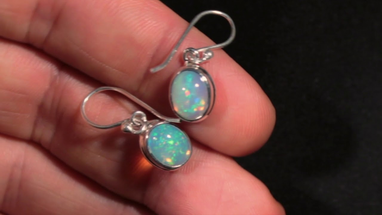 opal earrings - YouTube
