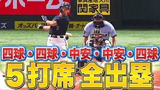 【打率.326】吉田正尚『2安打3四球＝5打席全出塁』