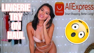 I SHOPPED AT ALIEXPRESS | LINGERIE TRY ON HAUL || ANGEL GOWER видео