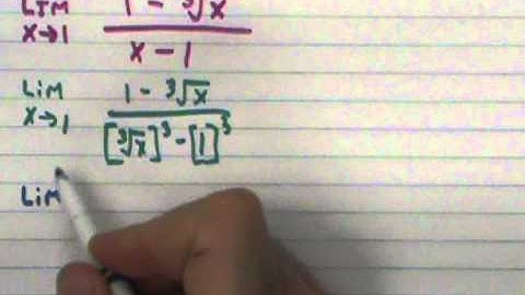 Finding Limits Using Difference of Cubes.MPG