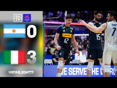 Video ITALIA ad un passo dalle FINALS: Argentina-Italia 0-3 | VNL | DAZN Highlights