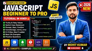 JavaScript Basics in Hindi | Truthy & Falsy Values, Switch Case & Dialog Boxes Explained
