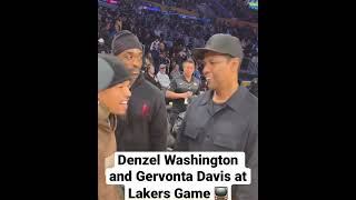 Gervonta Davis, Denzel Washington Lakers Basketball Game Lebron James Boxing match fight game