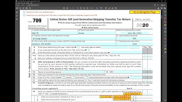 IRS Form 709, Gift and GST Tax