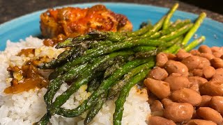 Cooking With TJ 😋🍽 Episode 1 || Spanish Chicken w/ White Rice, Beans, and Asparagus