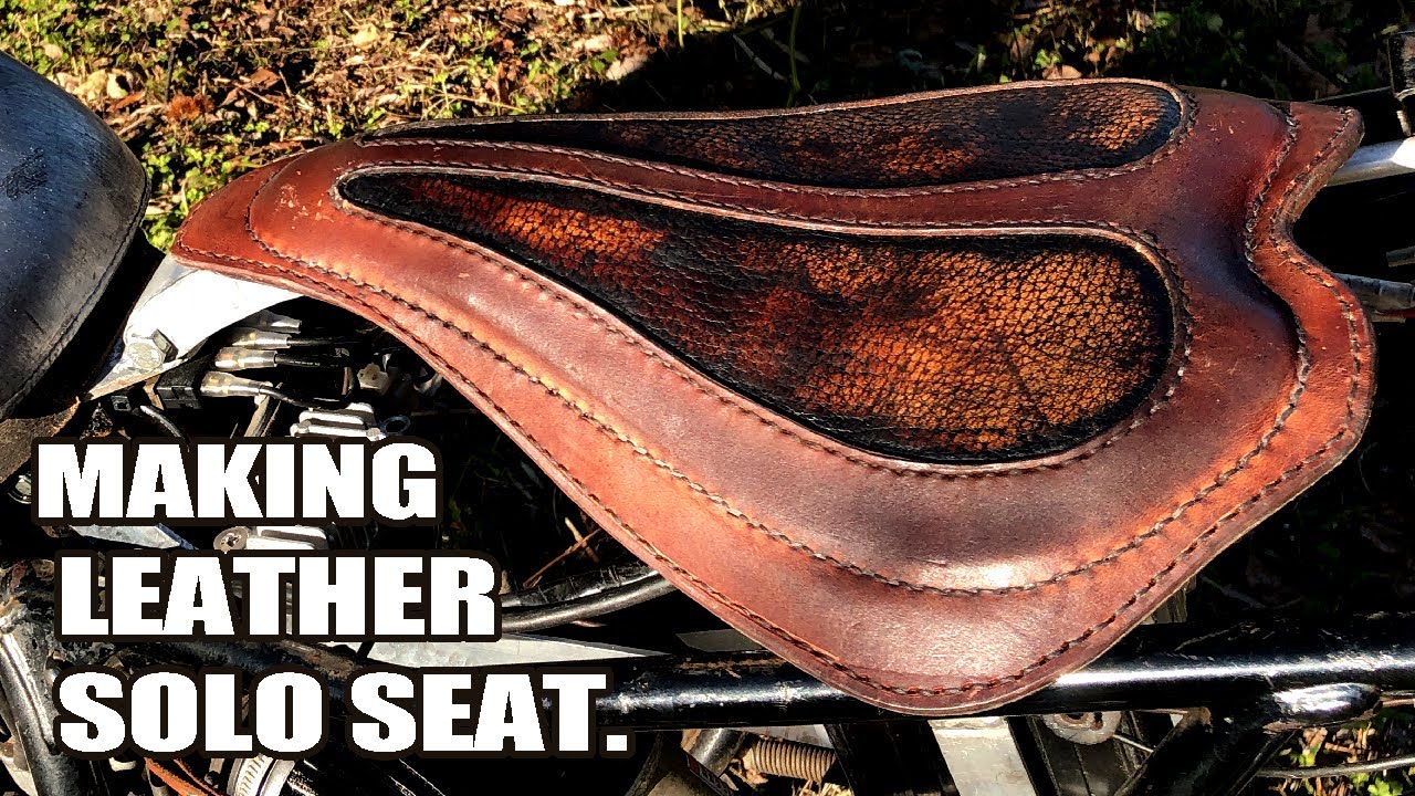 ハンドメイド レザー ソロシート 本革 手縫いで作る バイク用レザーソロシート making leather