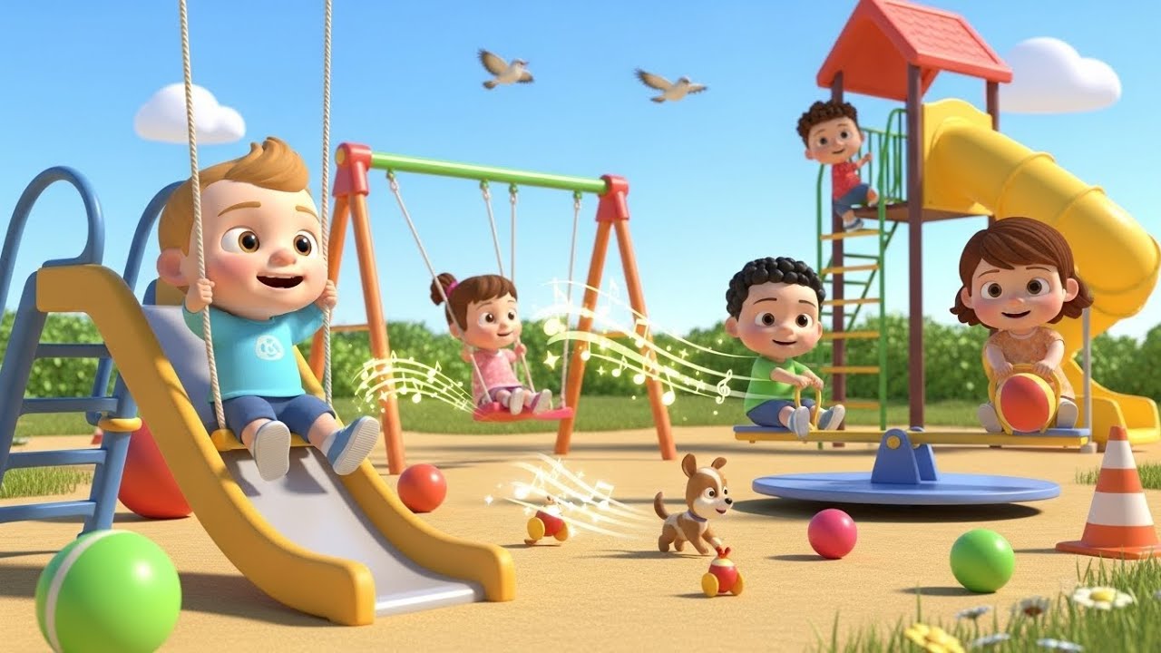 Детская площадка "Да-да" | Популярная детская песенка | Пойте вместе с детьми