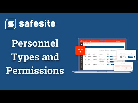 Safesite Desktop - Personnel Types and Permissions