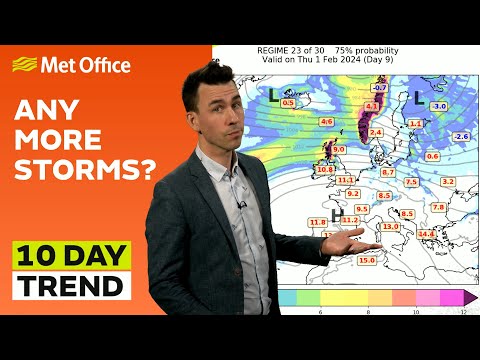 10 Day Trend 24/01/2024 – Low pressure in charge? – Met Office weather forecast UK