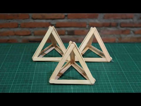 How to build a strong triangle structure with popsicle sticks