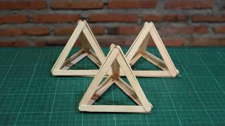 How to build a strong triangle structure with popsicle sticks